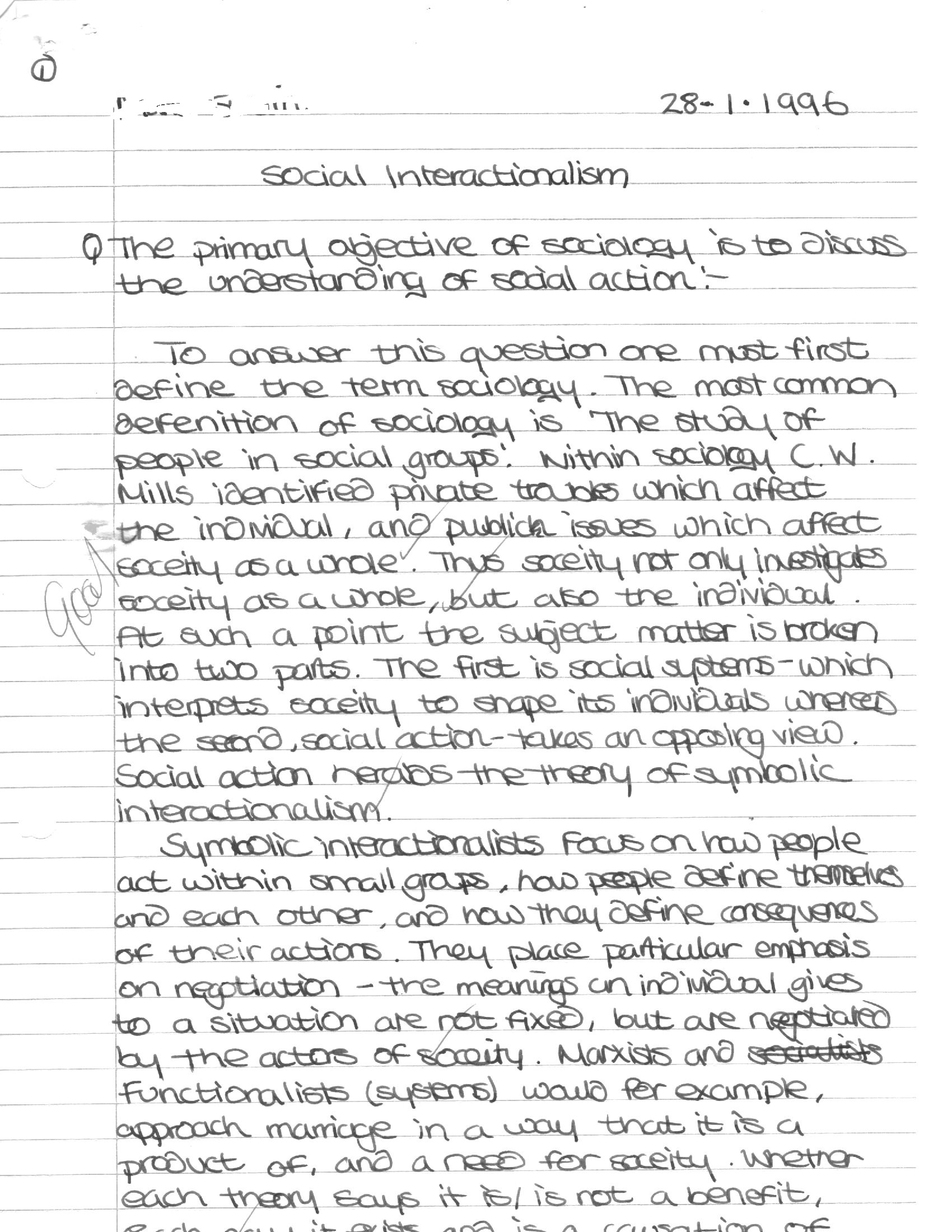 Sociological essay example picture